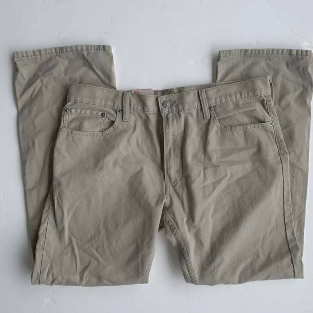 Levis 514 Slim Straight Pants Mens 36x30 Khaki Tan NWT Cotton Twill Casual Chino